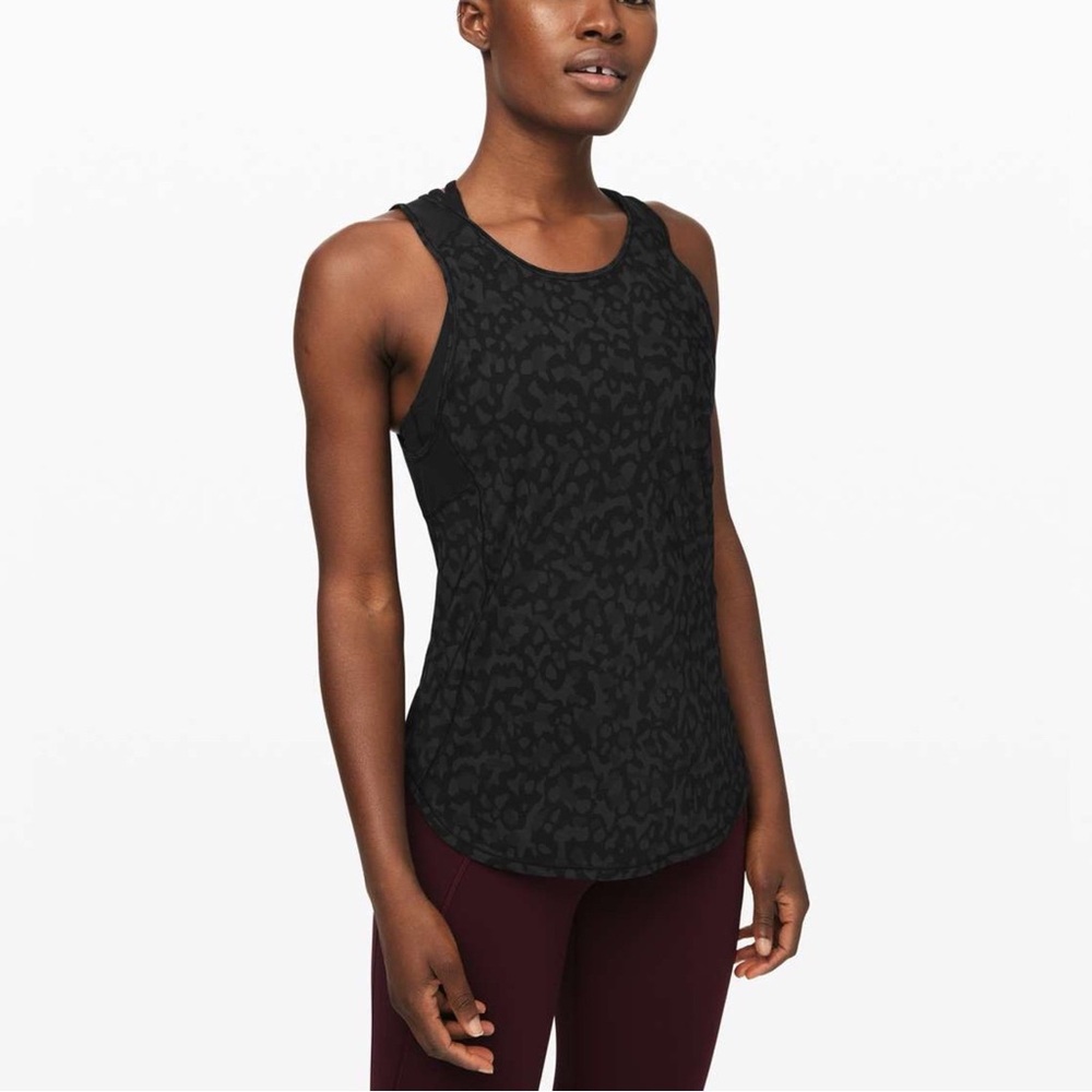 Lululemon Sculpt Tank II Formation Camo Deep Coal Multi / Black